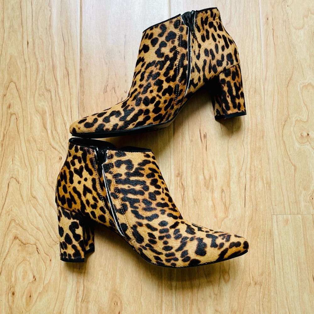 Aerosoles Katherine ankle boot, leopard calfhair